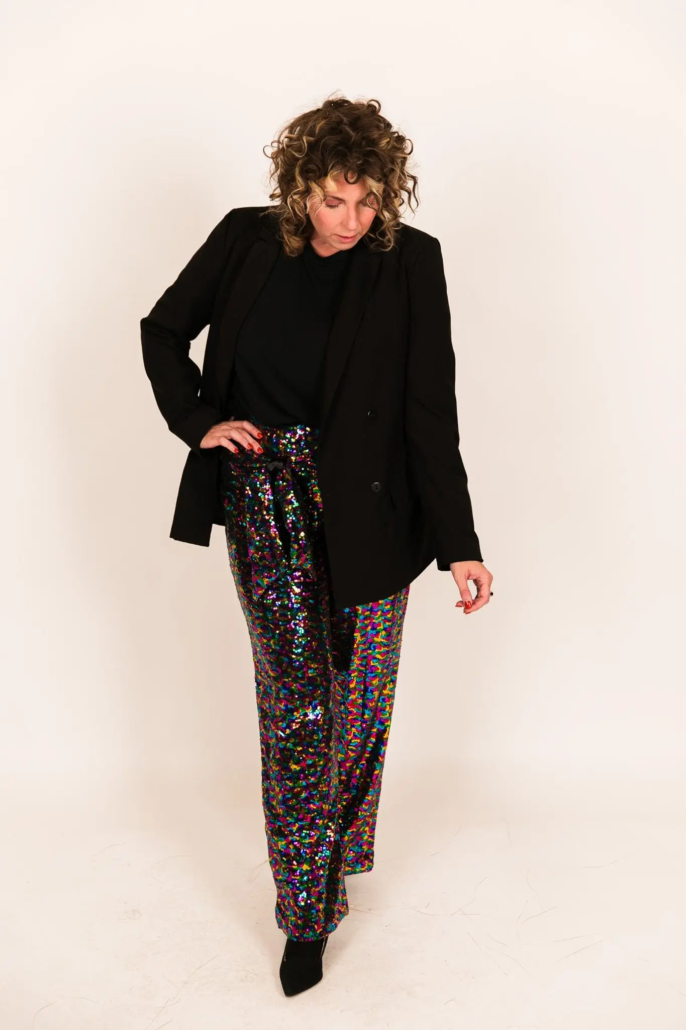 Rainbow High Waisted Sequin Pants - Image 2
