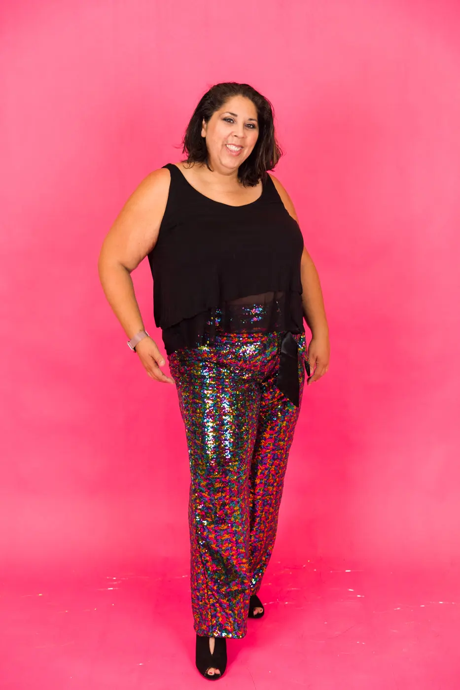 Rainbow High Waisted Sequin Pants - Image 5