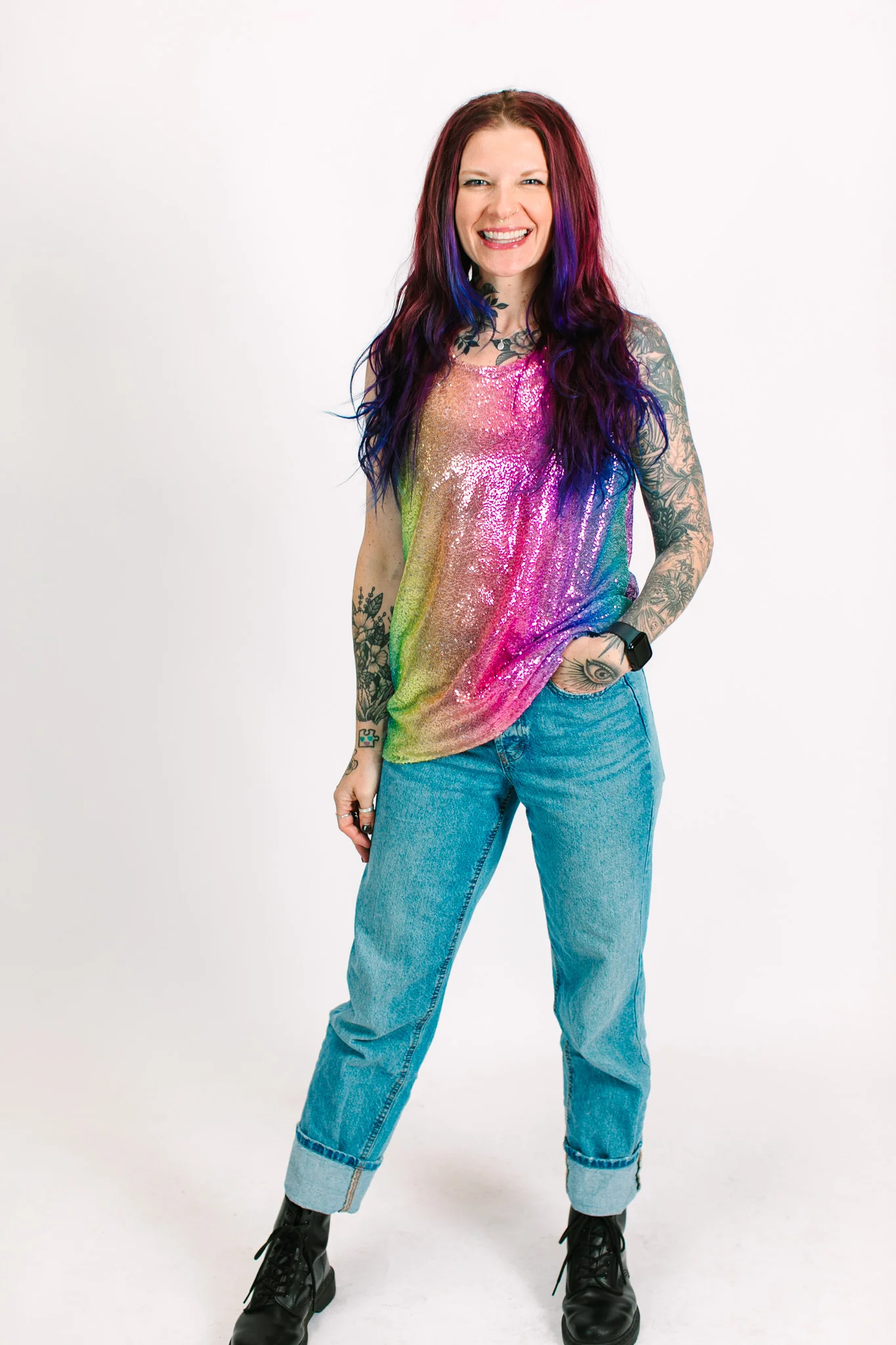 Rainbow Ombre Box Tank - Image 3