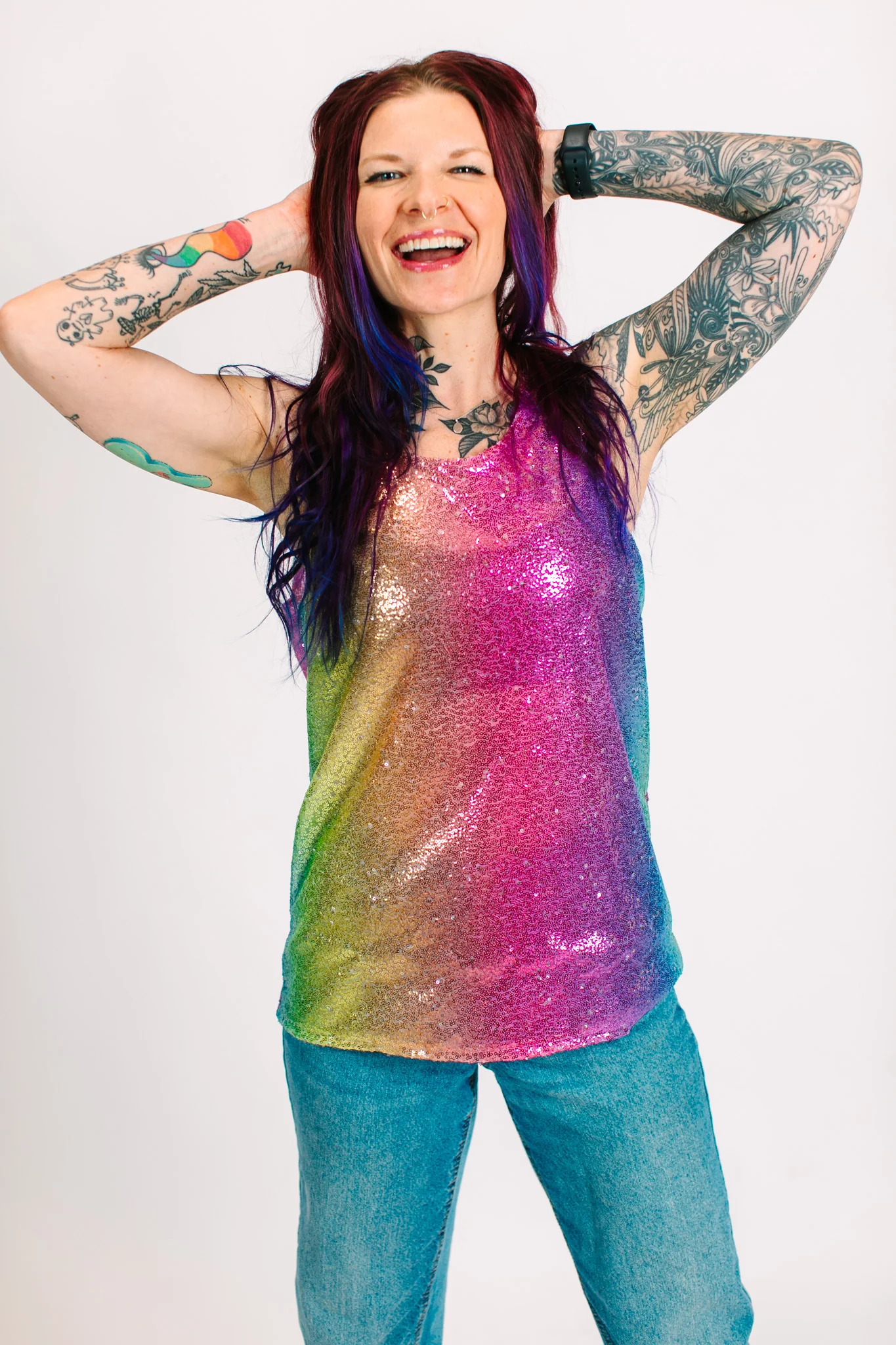 Rainbow Ombre Box Tank - Image 7