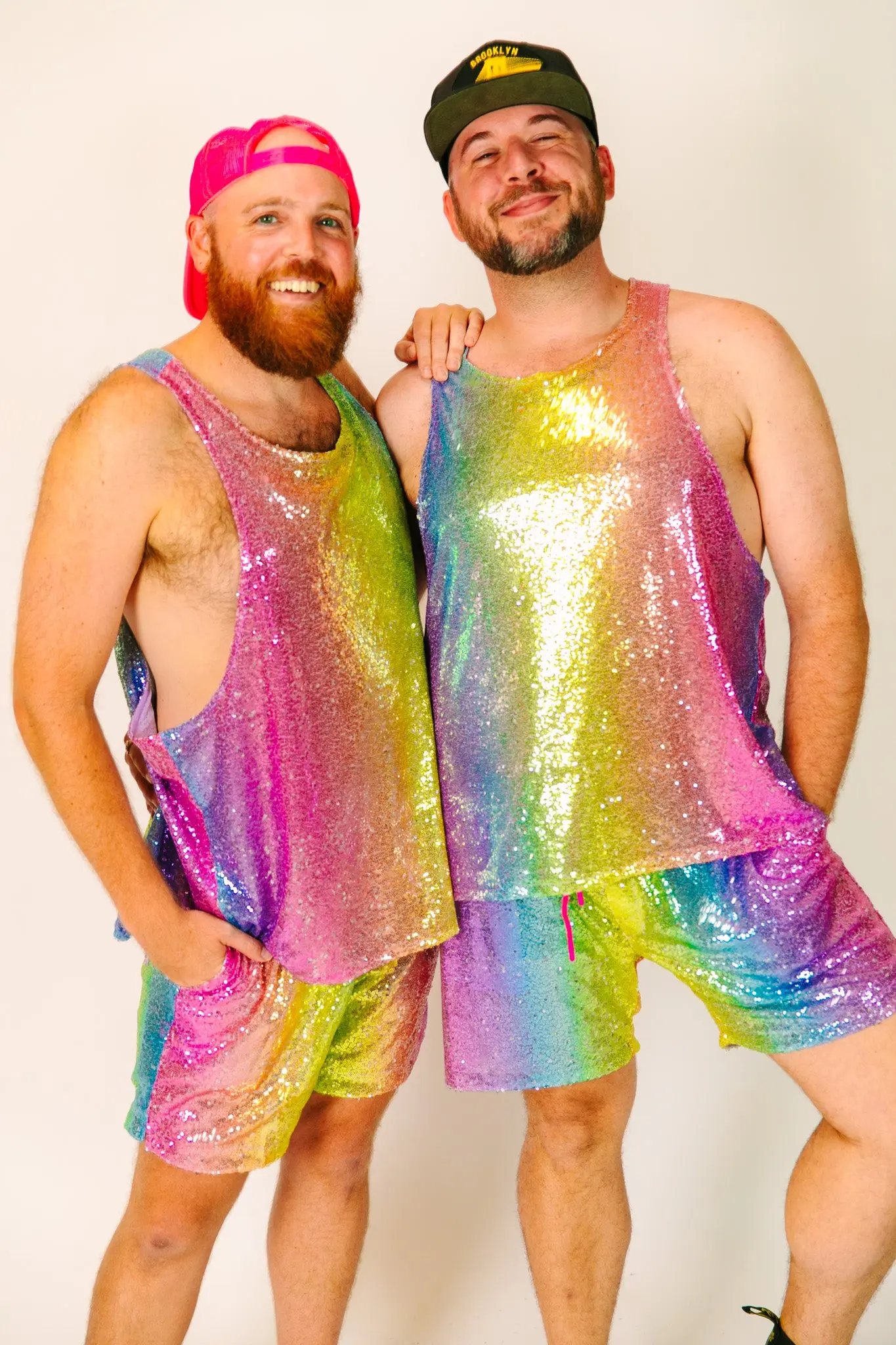 Rainbow Ombre Daddy Sequin Shorts - Image 2