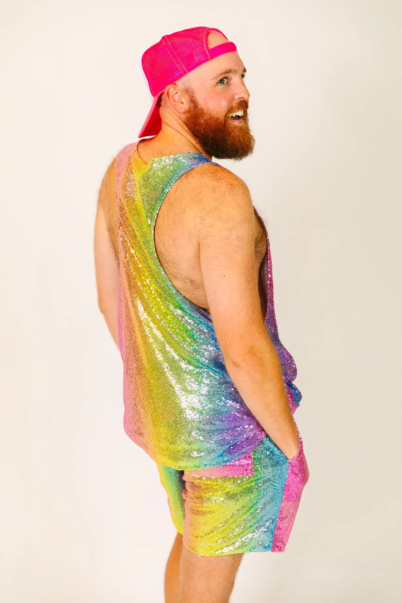 Rainbow Ombre Daddy Sequin Shorts - Image 5