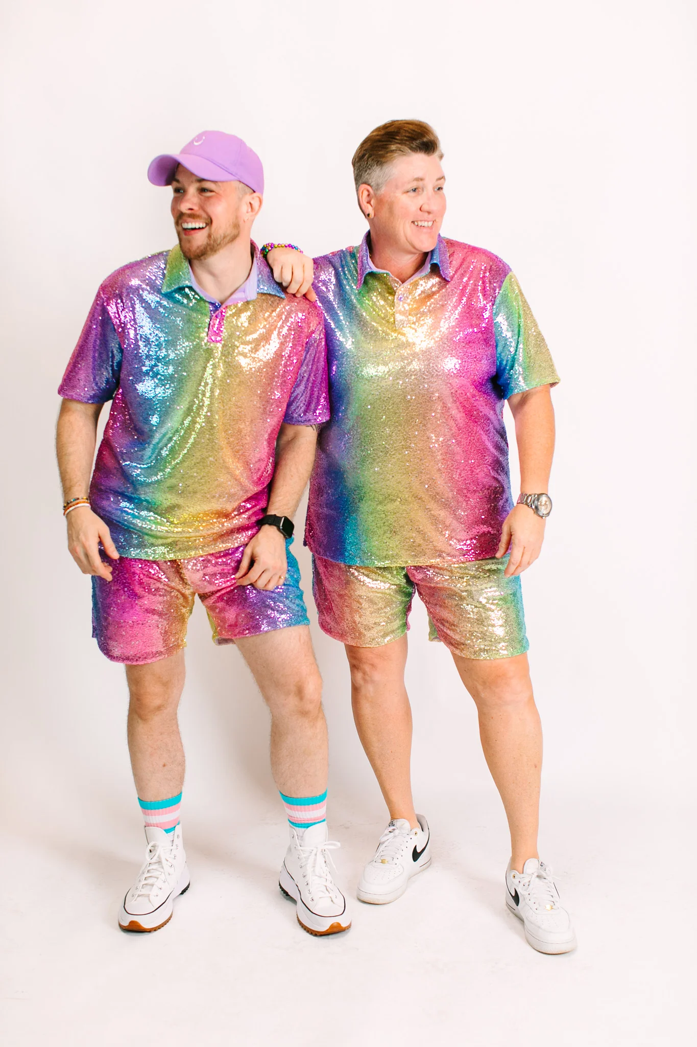 Rainbow Ombre Sequin Polo - Image 10