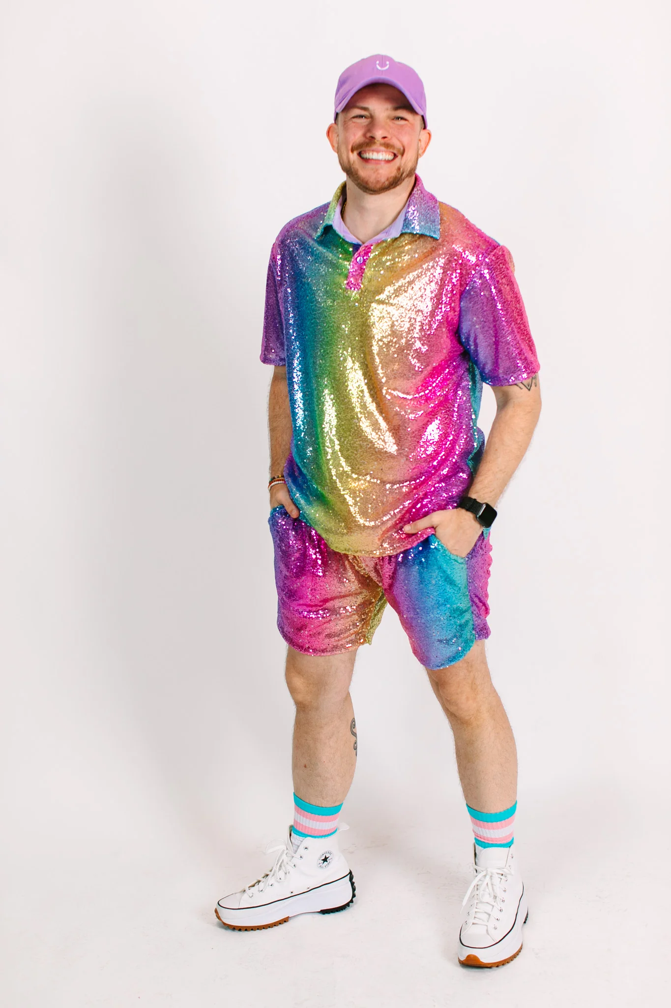 Rainbow Ombre Sequin Polo - Image 15