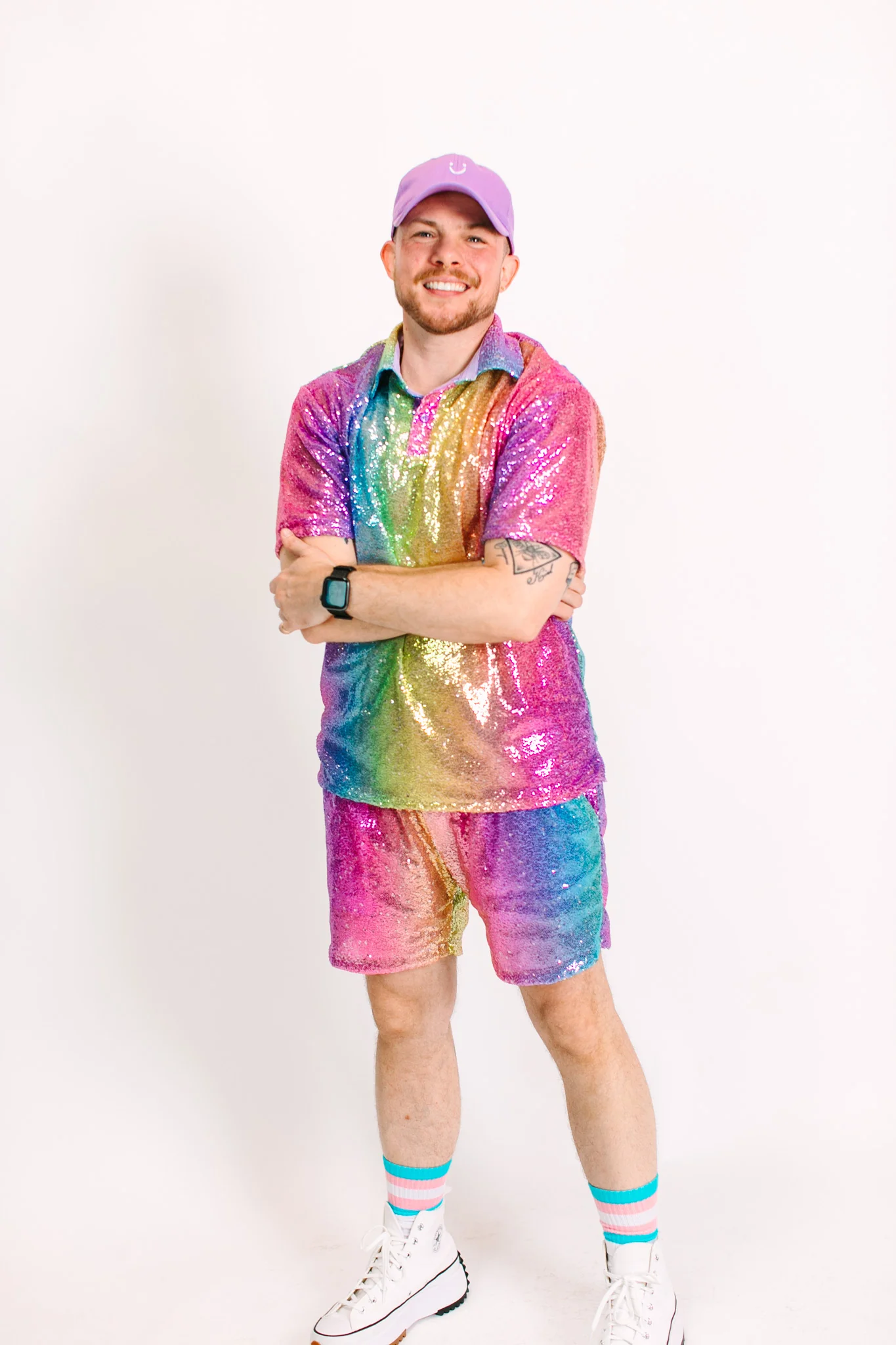 Rainbow Ombre Sequin Polo - Image 17