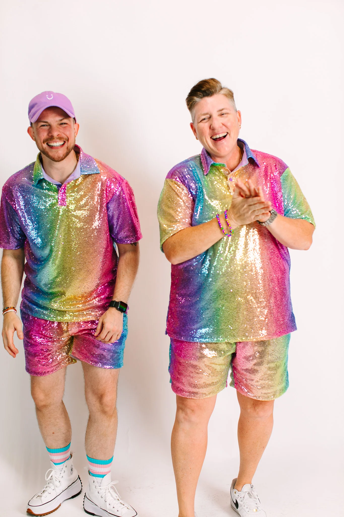 Rainbow Ombre Sequin Polo - Image 2
