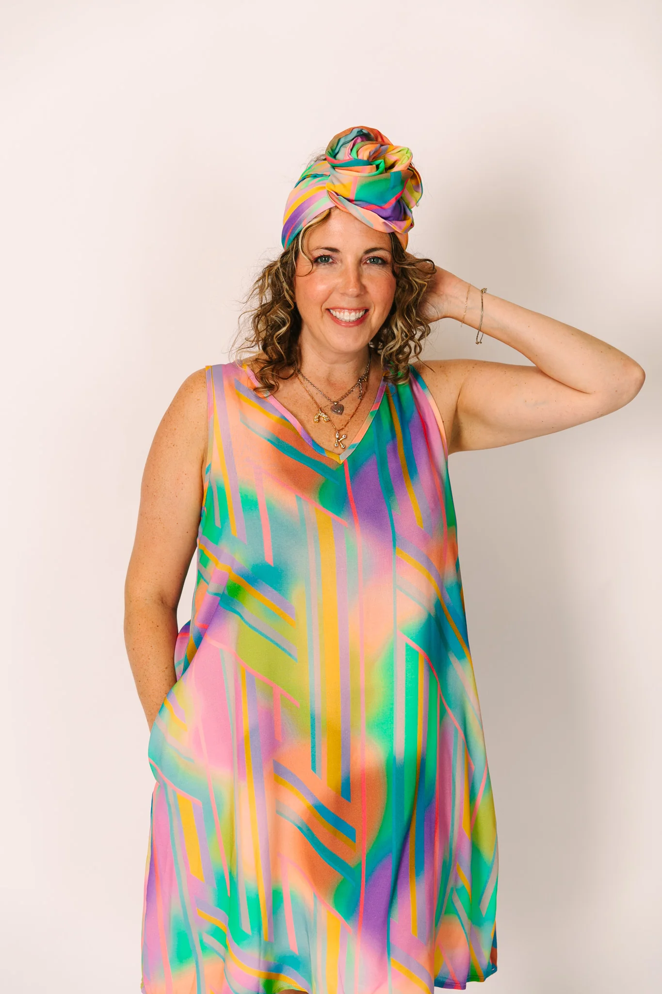Rainbow Swing Dress - Image 4