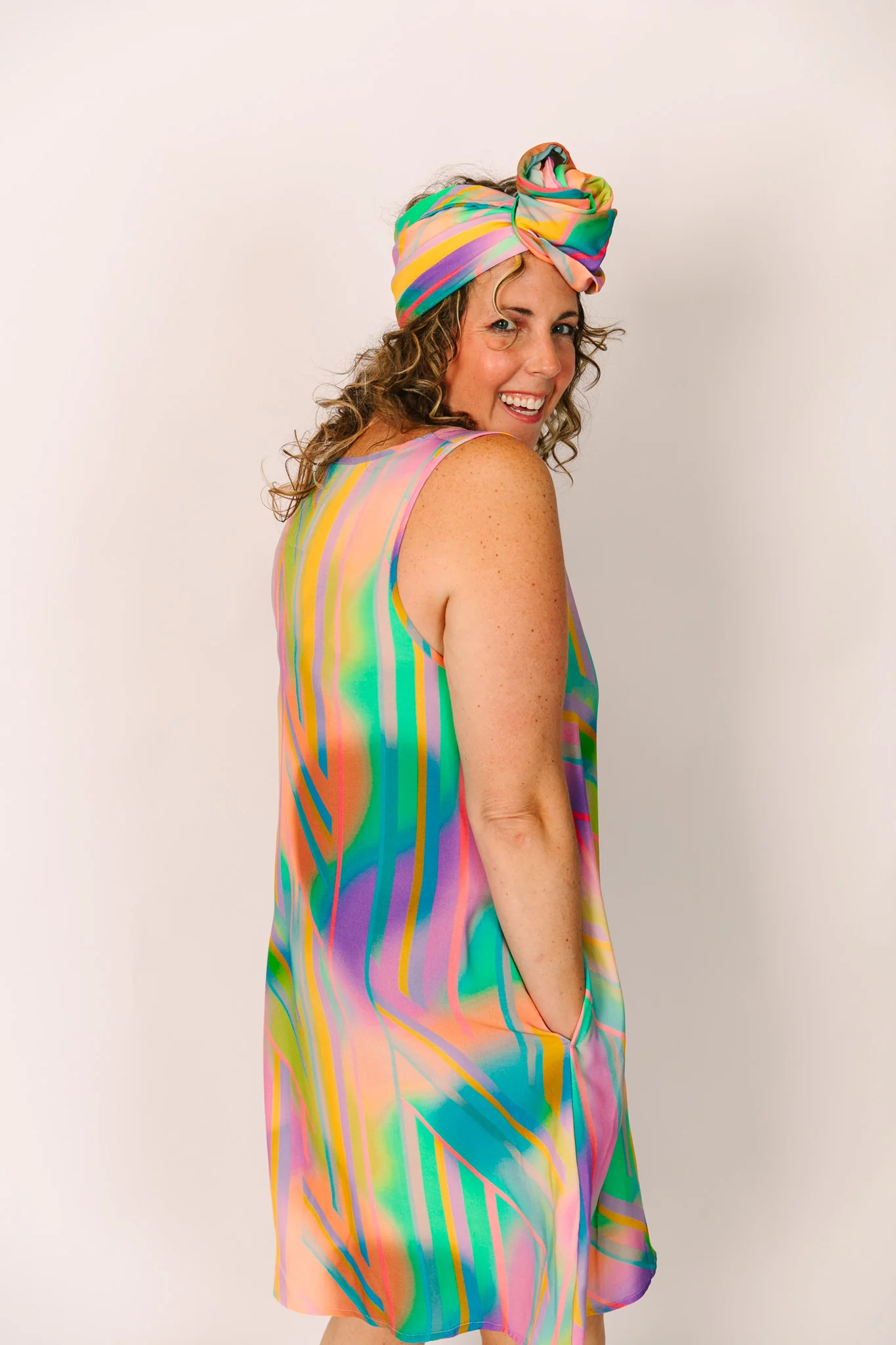 Rainbow Swing Dress - Image 5