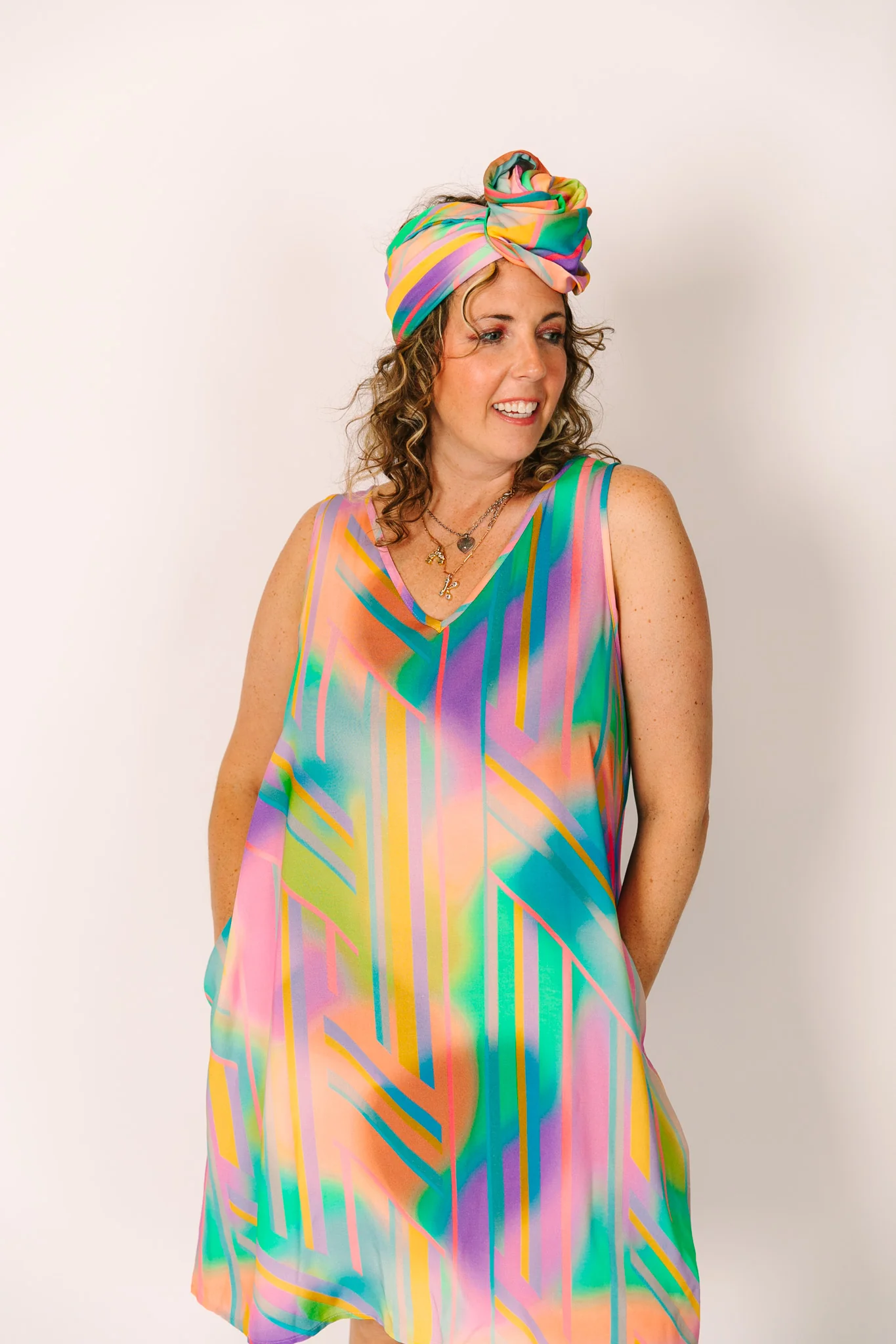 Rainbow Swing Dress - Image 8