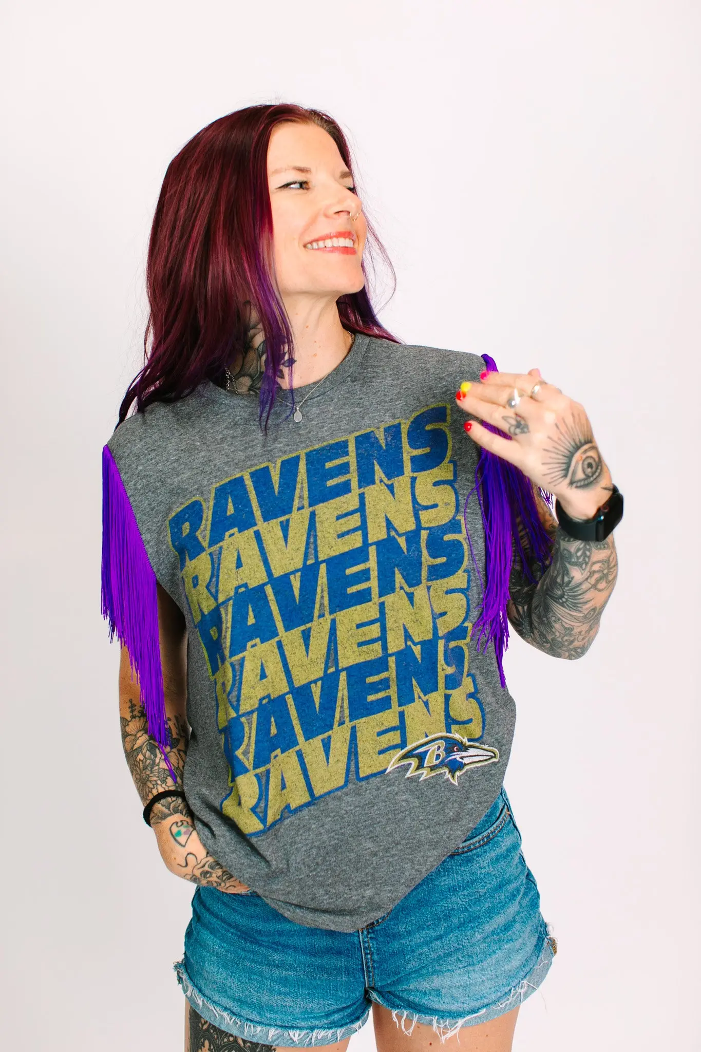 Ravens Purple Fringe Party Tee - Image 3
