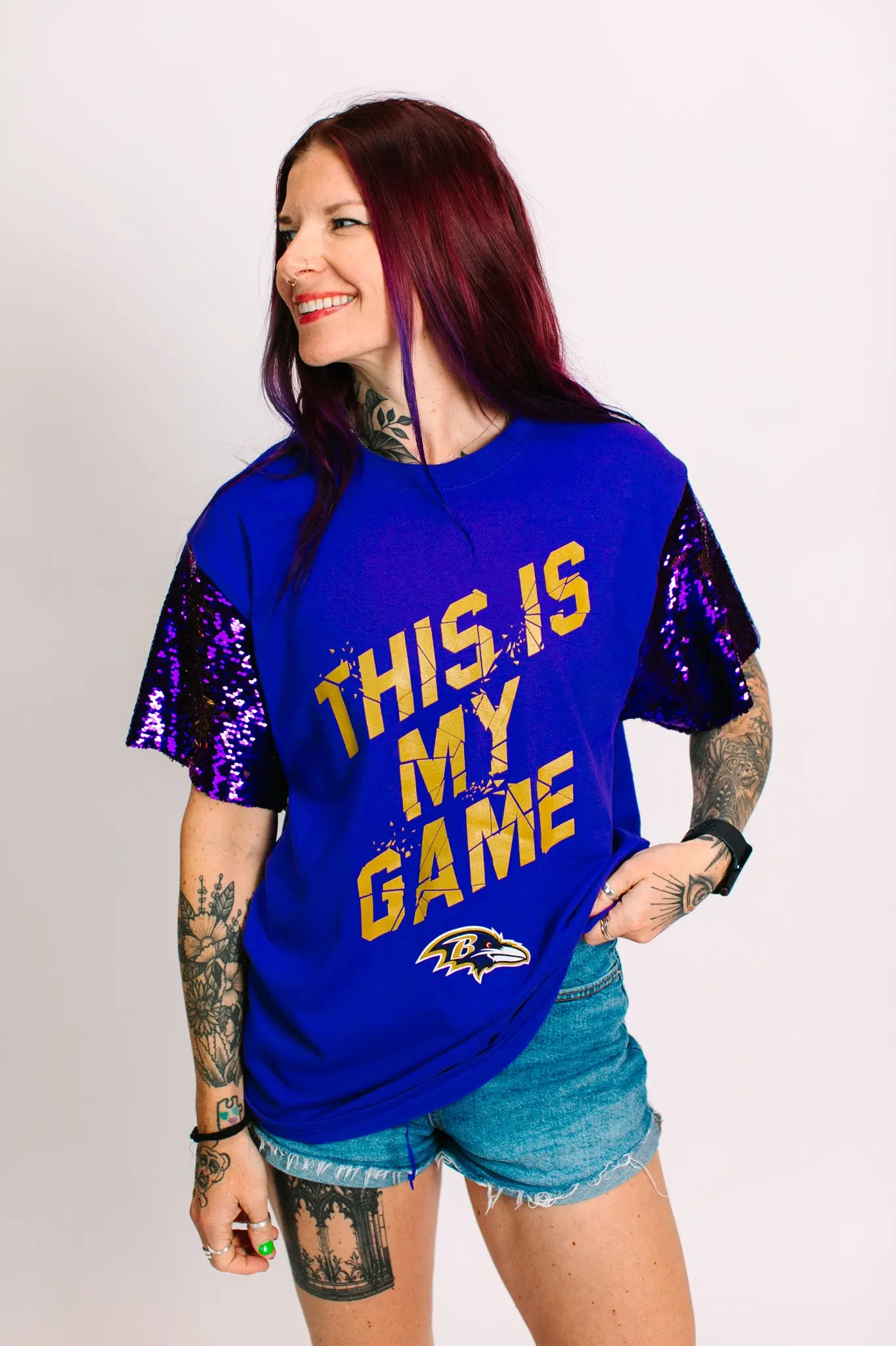 Ravens This Is MY Game Party Tee - Image 4