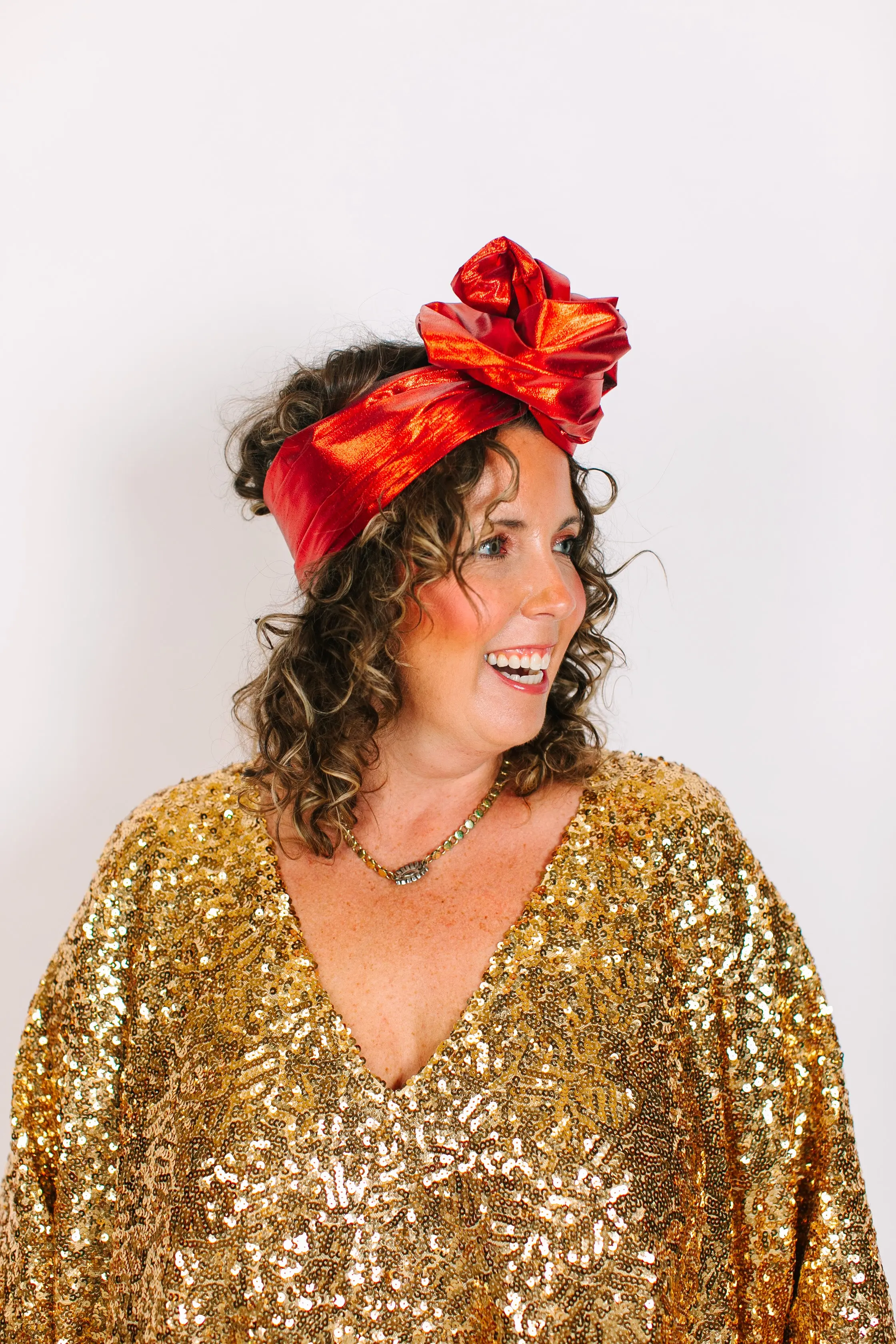 Red Lame Party Wrap - Image 2