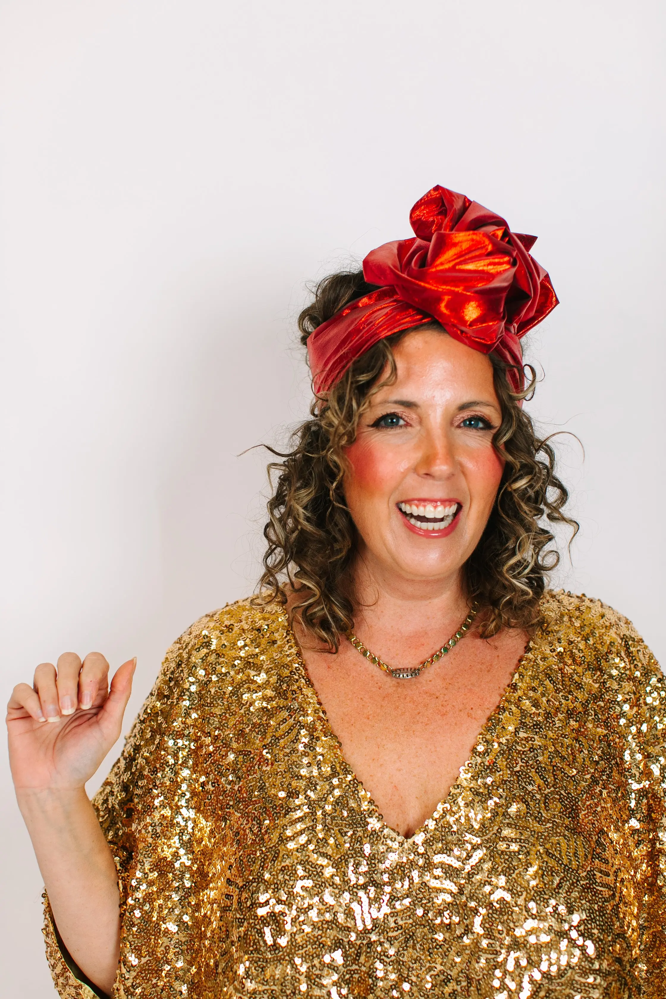 Red Lame Party Wrap - Image 4