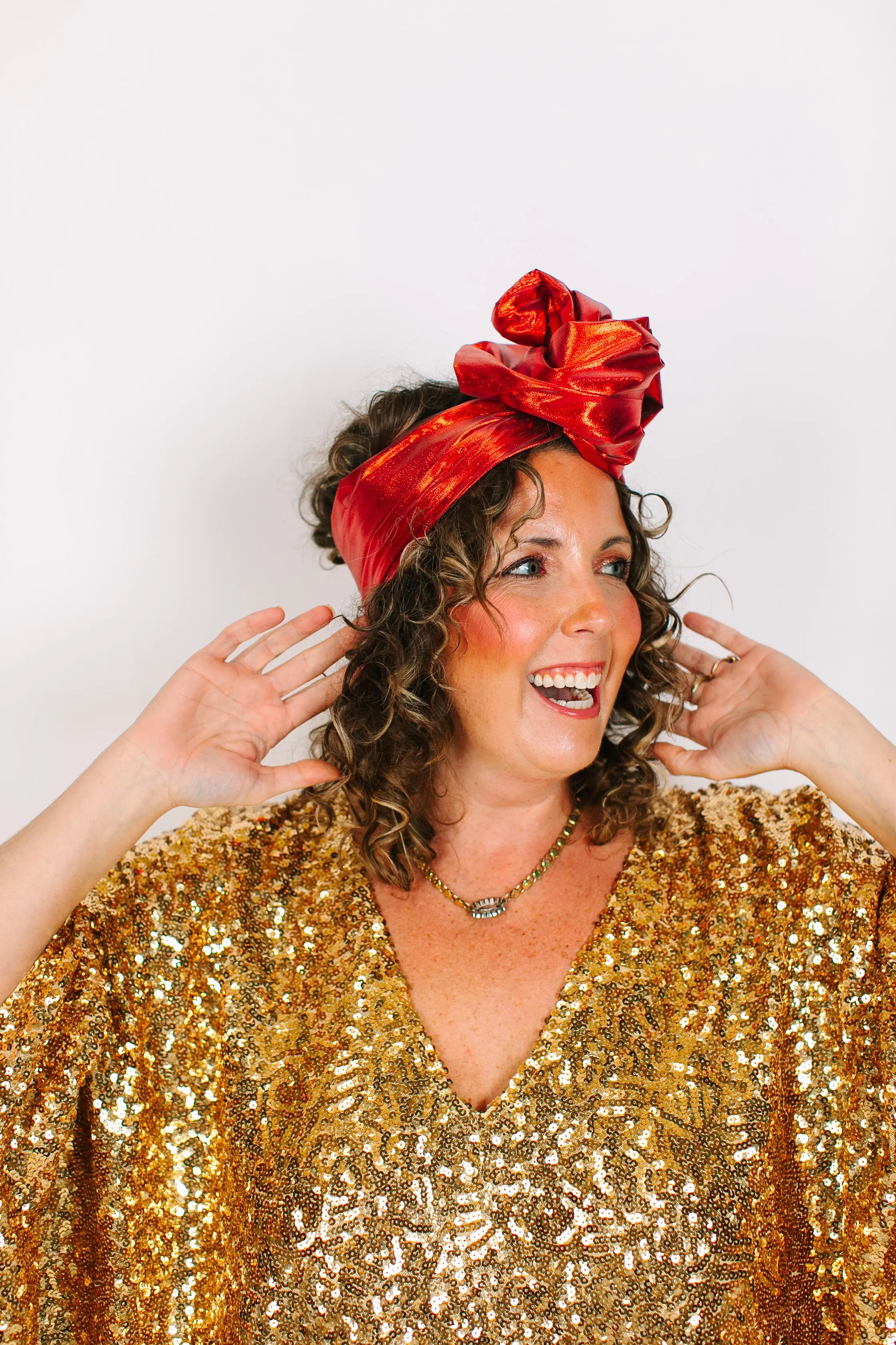 Red Lame Party Wrap - Image 7