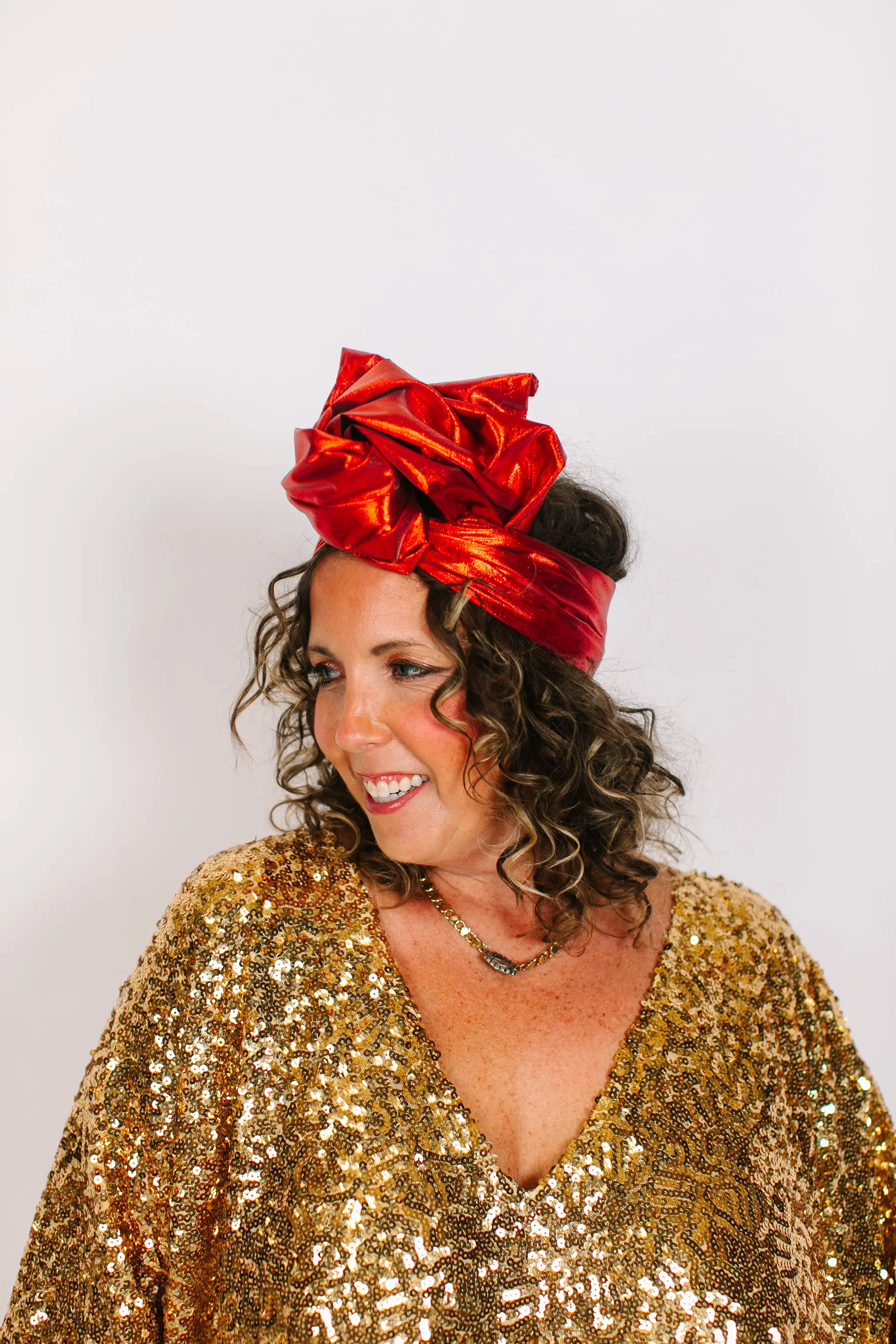 Red Lame Party Wrap - Image 8