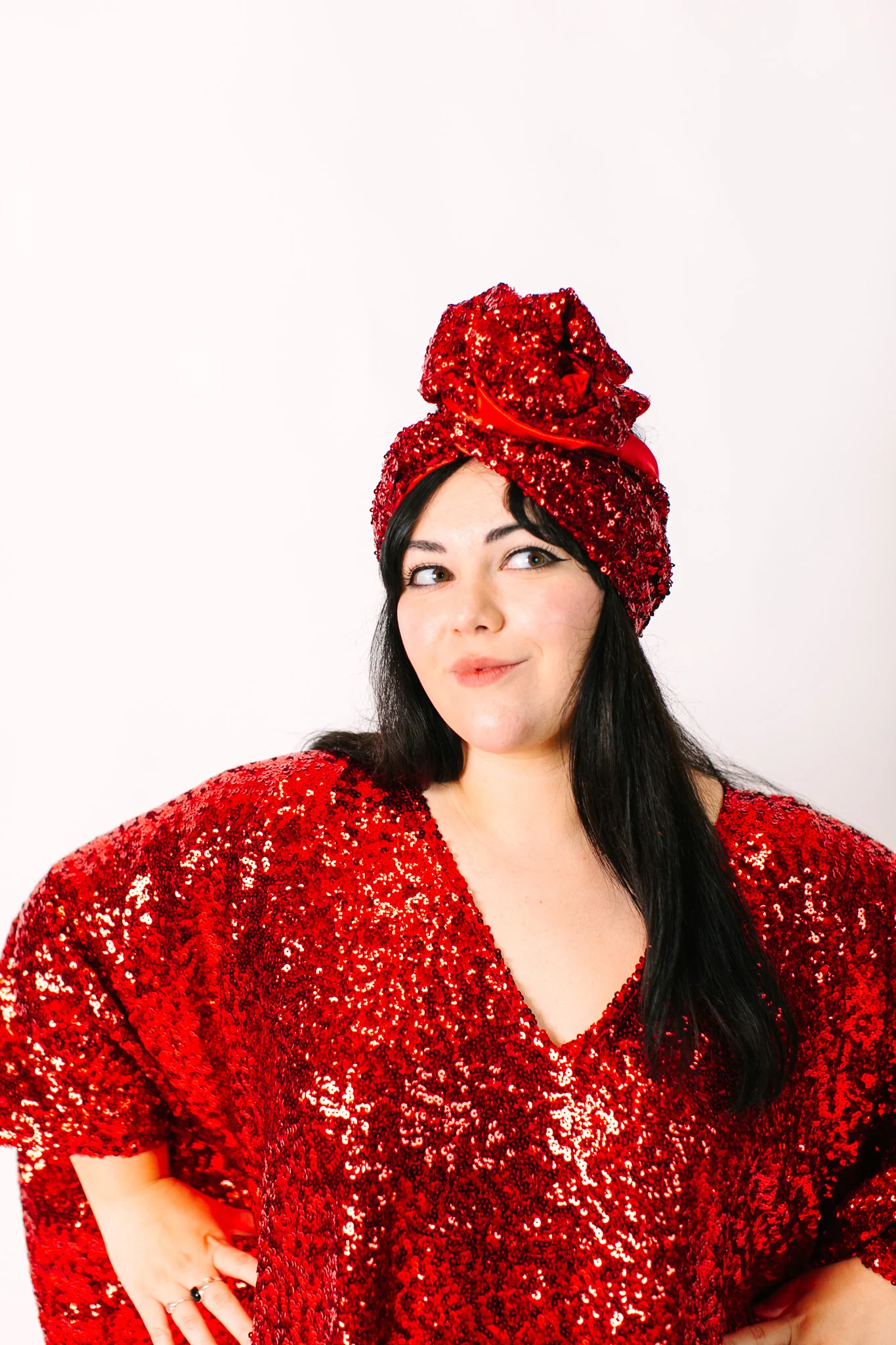 Red Sequin Party Wrap - Image 4