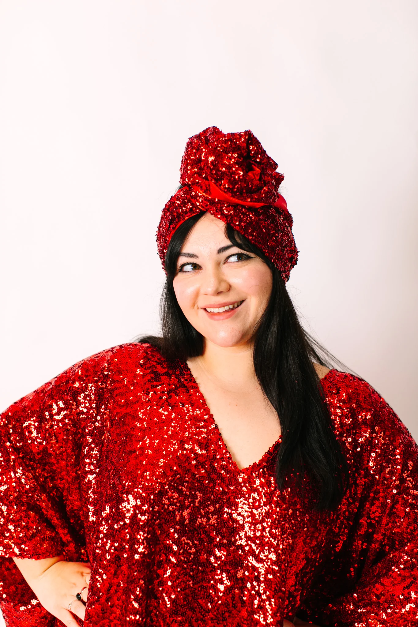 Red Sequin Party Wrap - Image 5