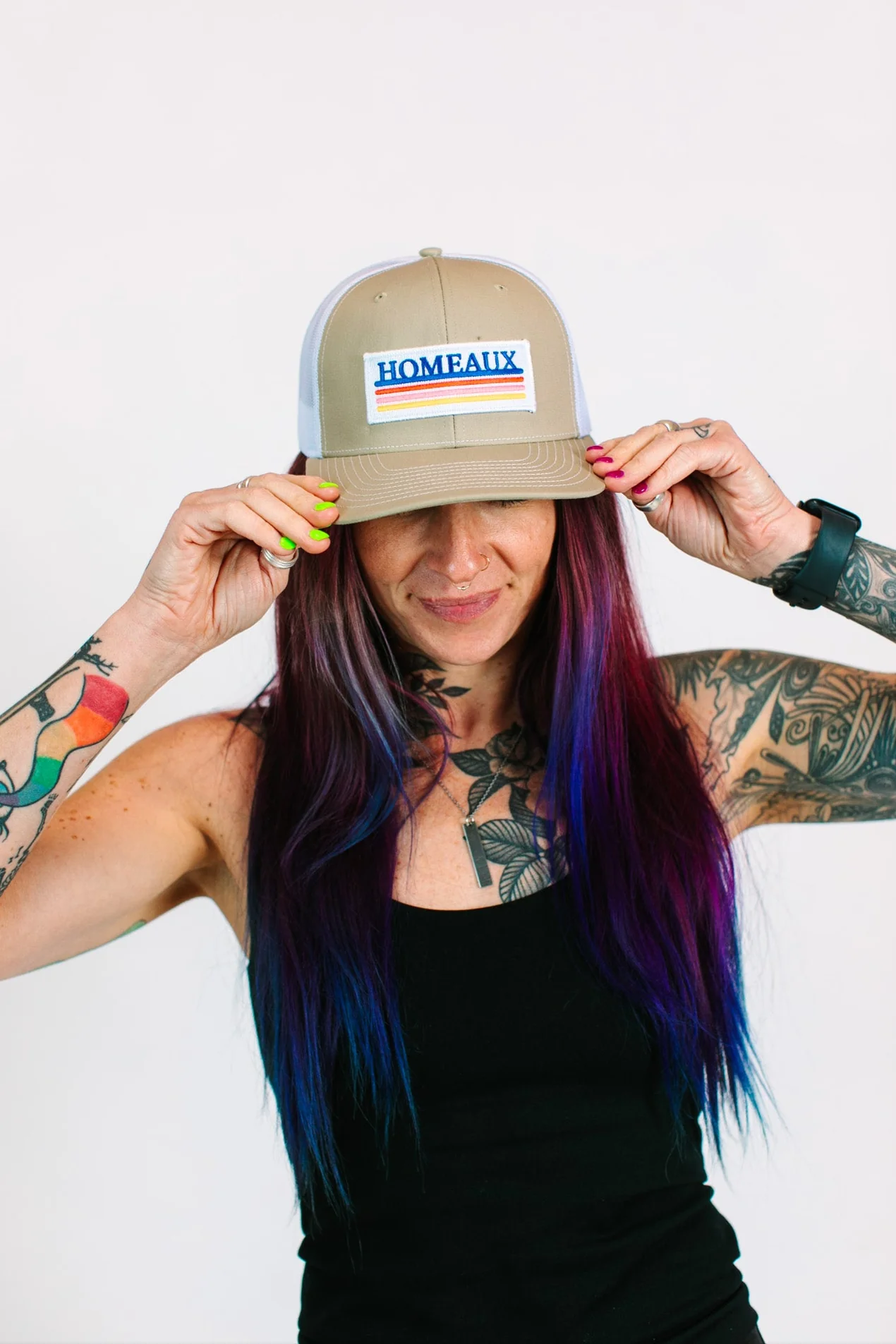 Homeaux Beige Richardson Trucker Hat - Image 4