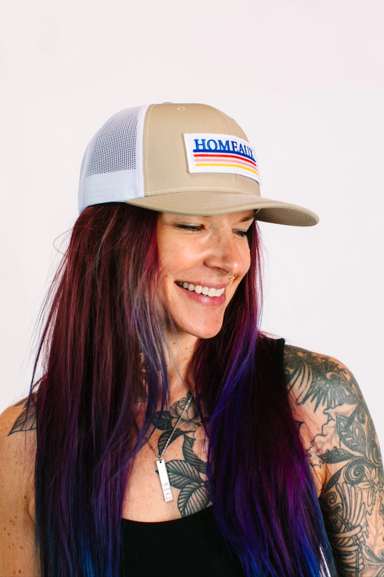 Homeaux Beige Richardson Trucker Hat - Image 6
