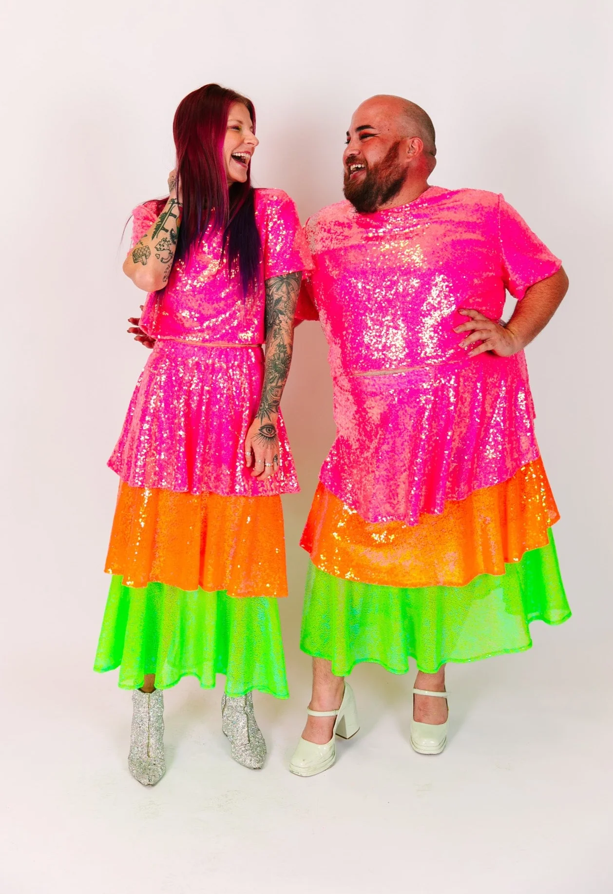 Sherbet 3-Tiered Sequin Skirt - Image 4