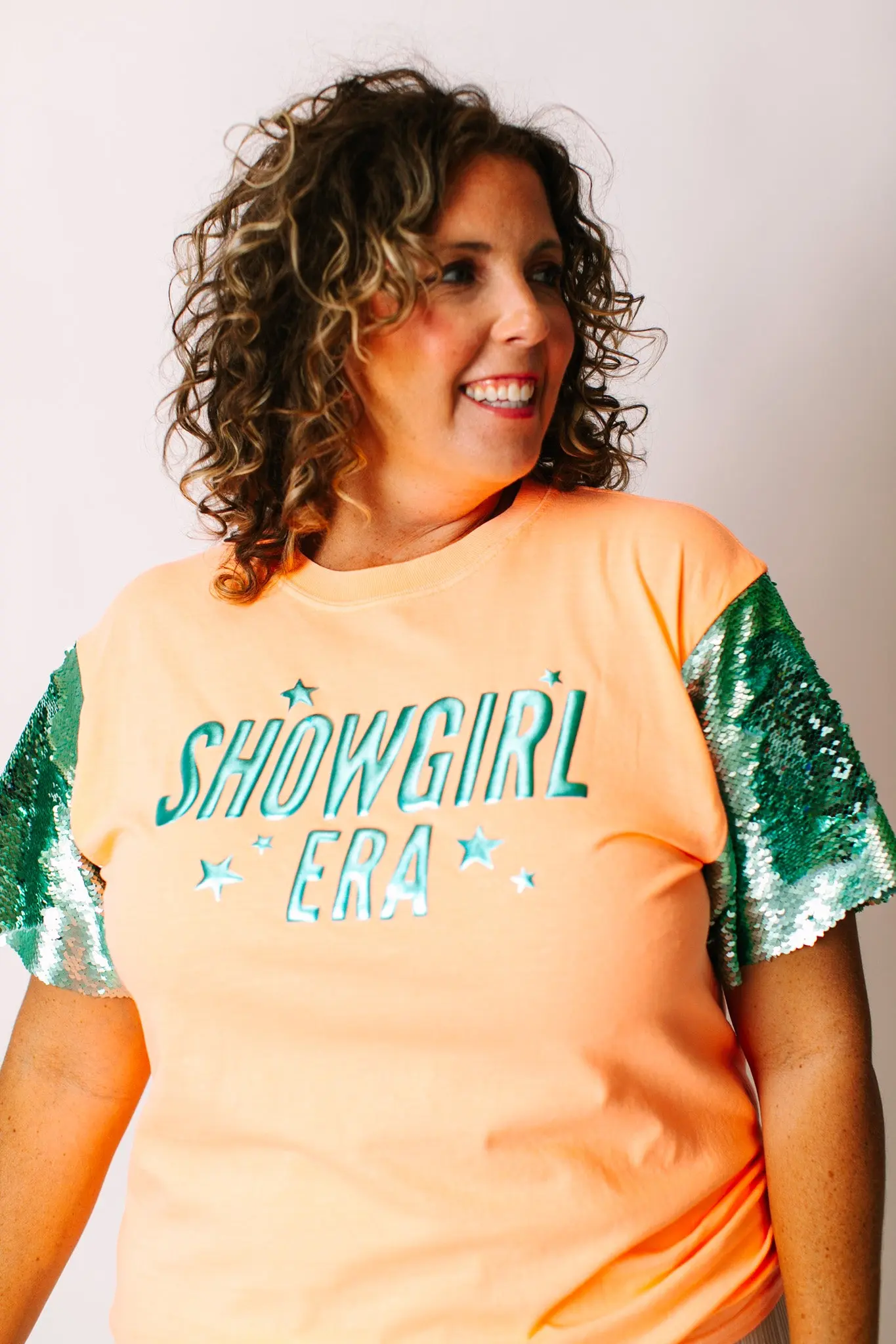 Showgirl Mint Sequin Party Tee - Image 10