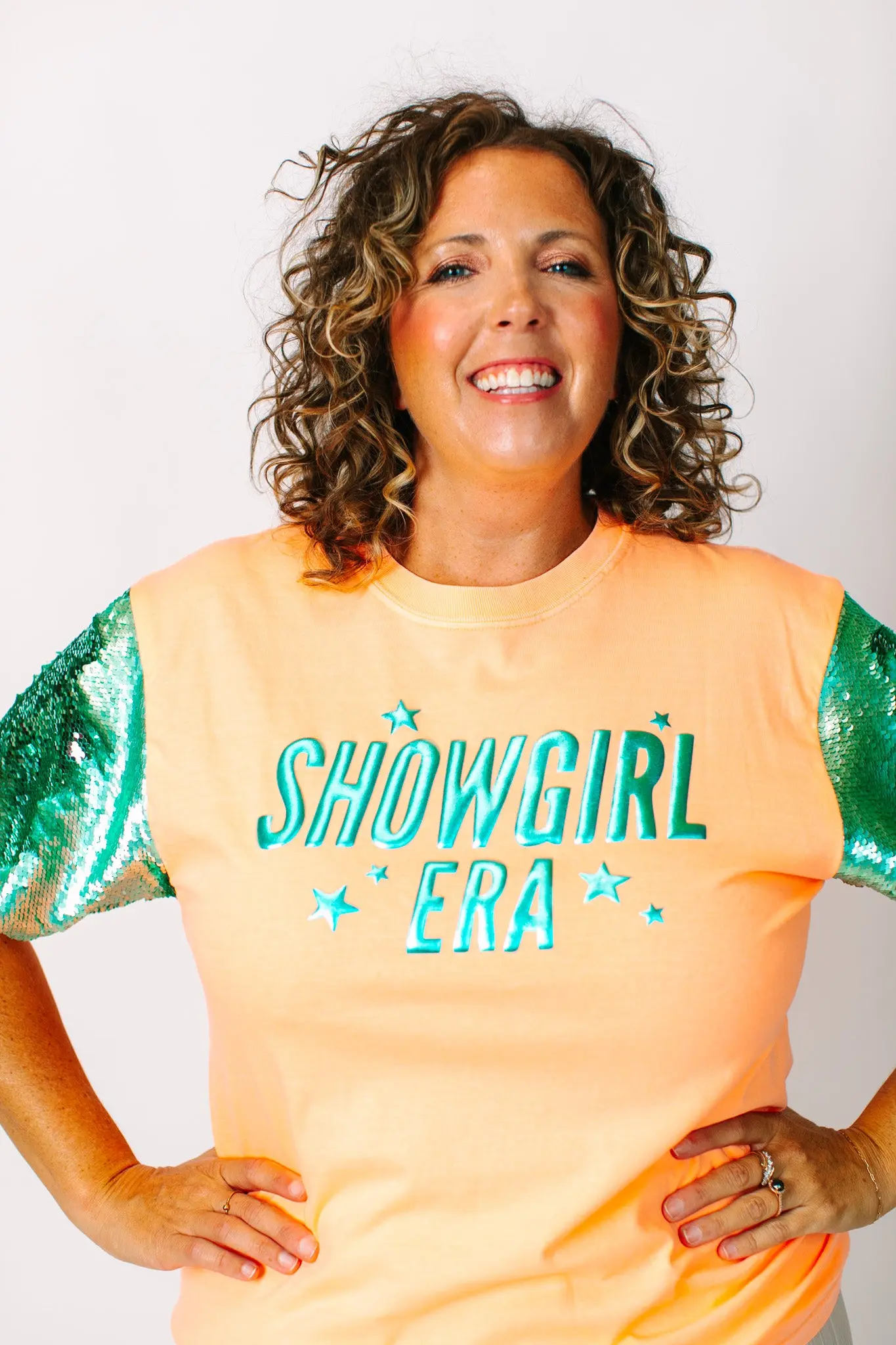 Showgirl Mint Sequin Party Tee - Image 11
