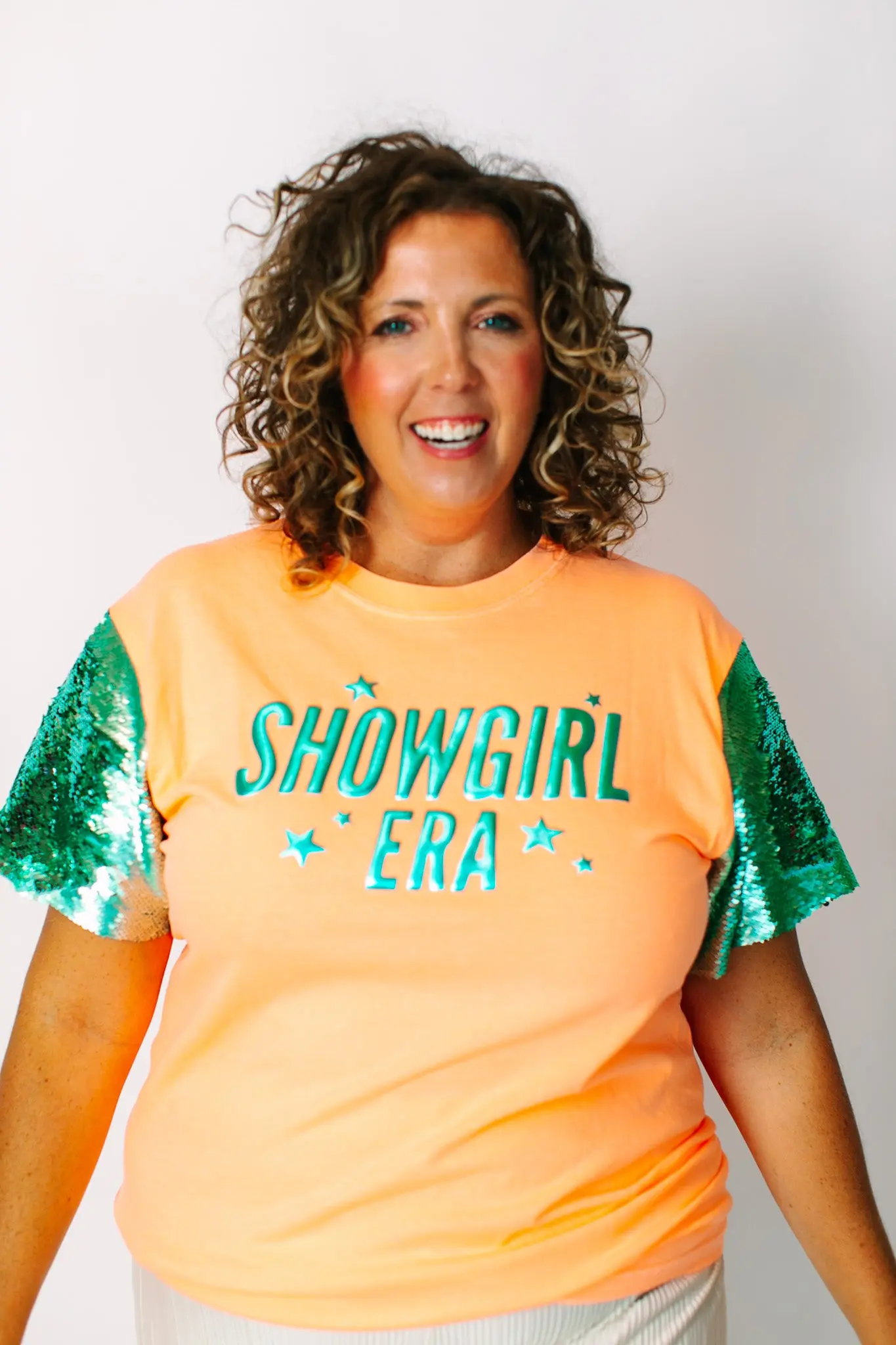 Showgirl Mint Sequin Party Tee - Image 3