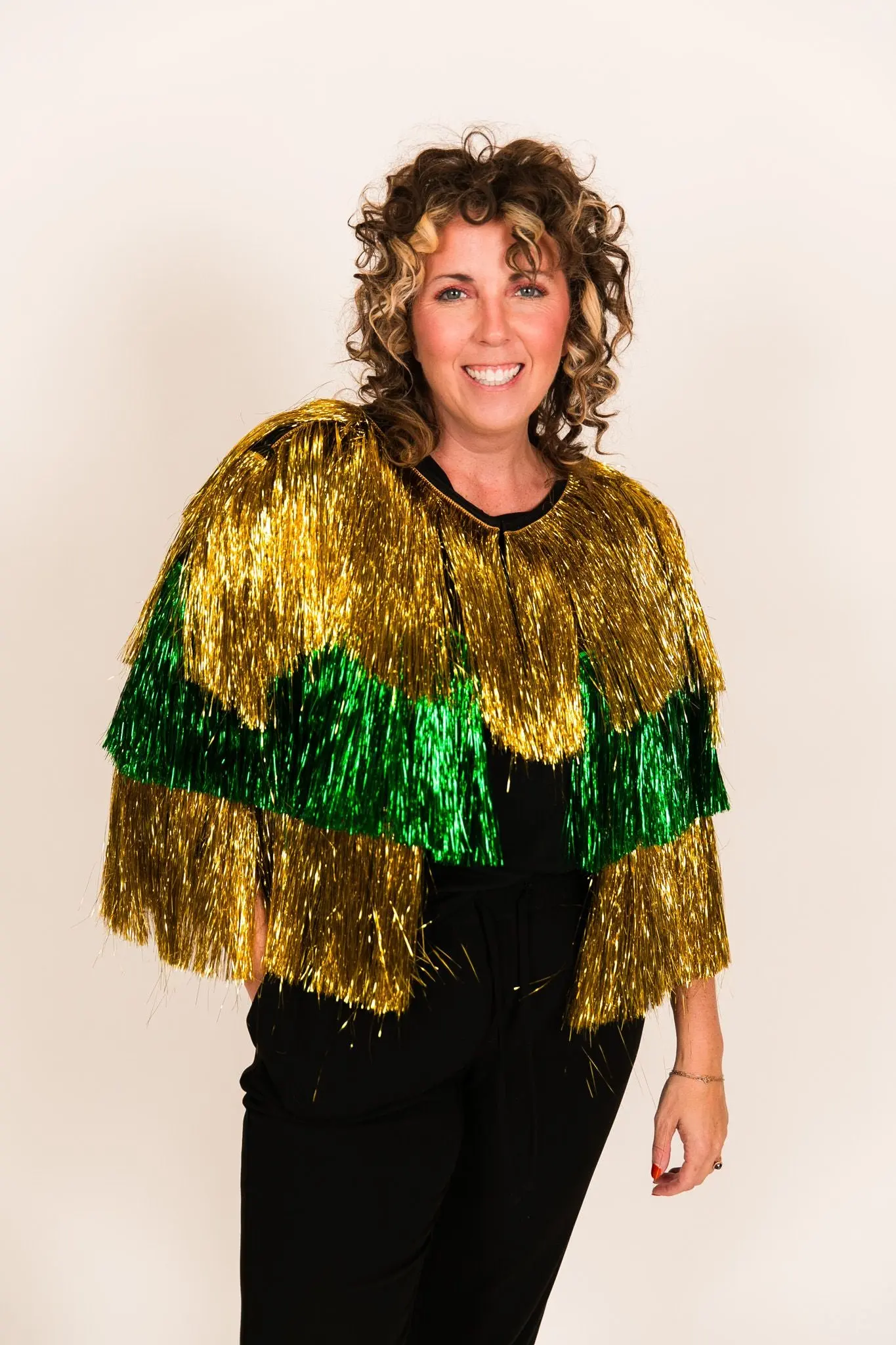 Gold & Green Tinsel Jacket - Image 2
