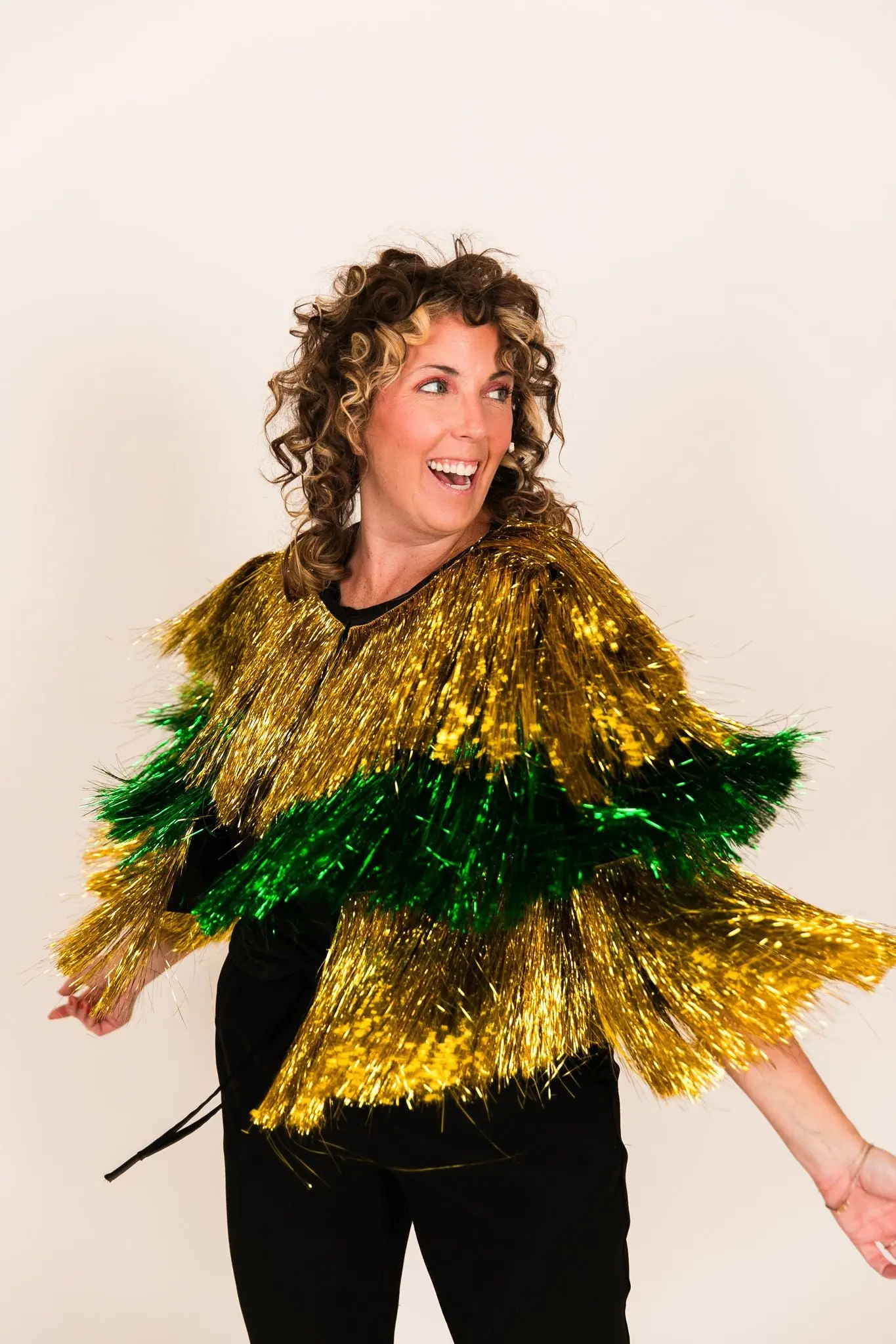 Gold & Green Tinsel Jacket - Image 3