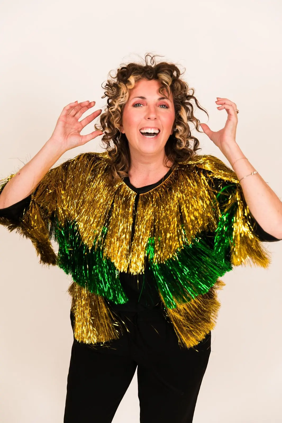 Gold & Green Tinsel Jacket - Image 4
