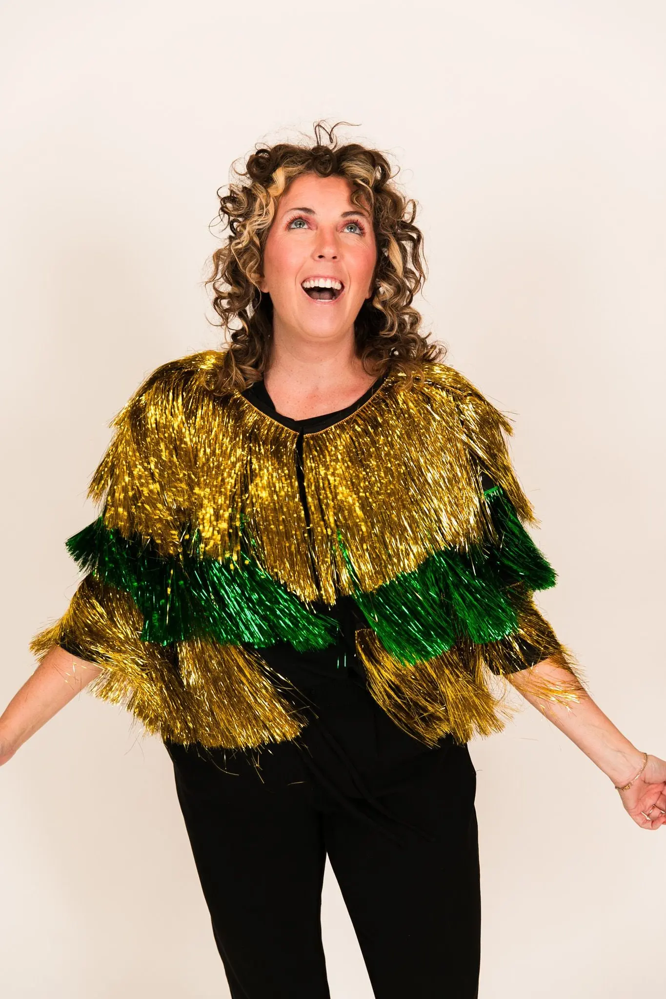 Gold & Green Tinsel Jacket - Image 5