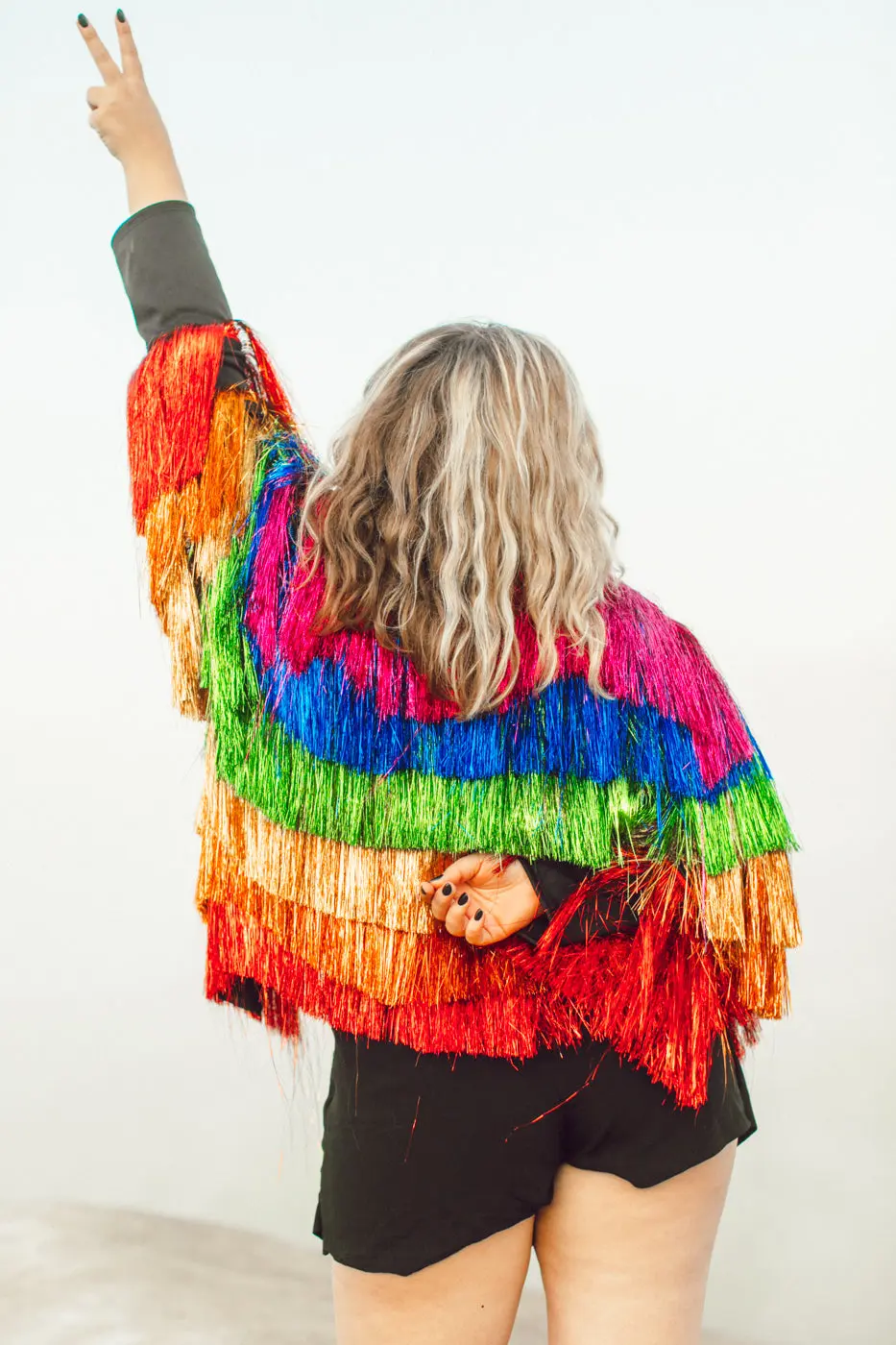 The Rebel Rainbow Tinsel Fringe Jacket - Image 4