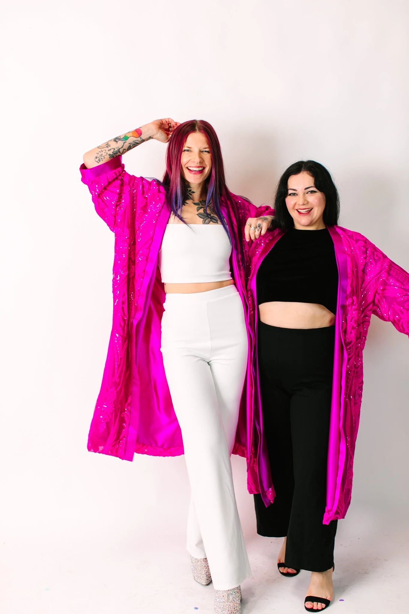 Vibrant Fuchsia Embroidered Duster - Image 7