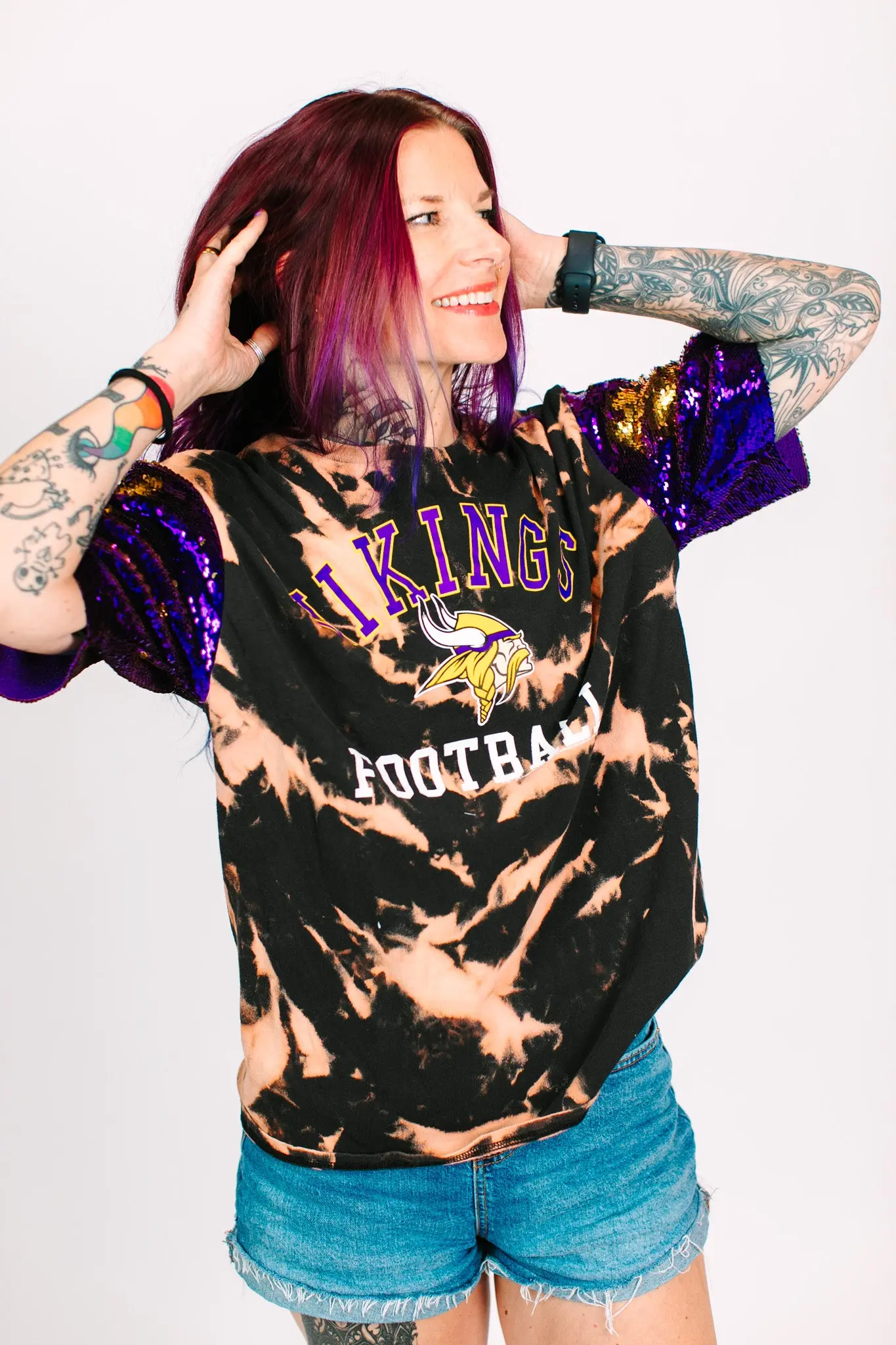 Vikings Tie Dye Party Tee - Image 2