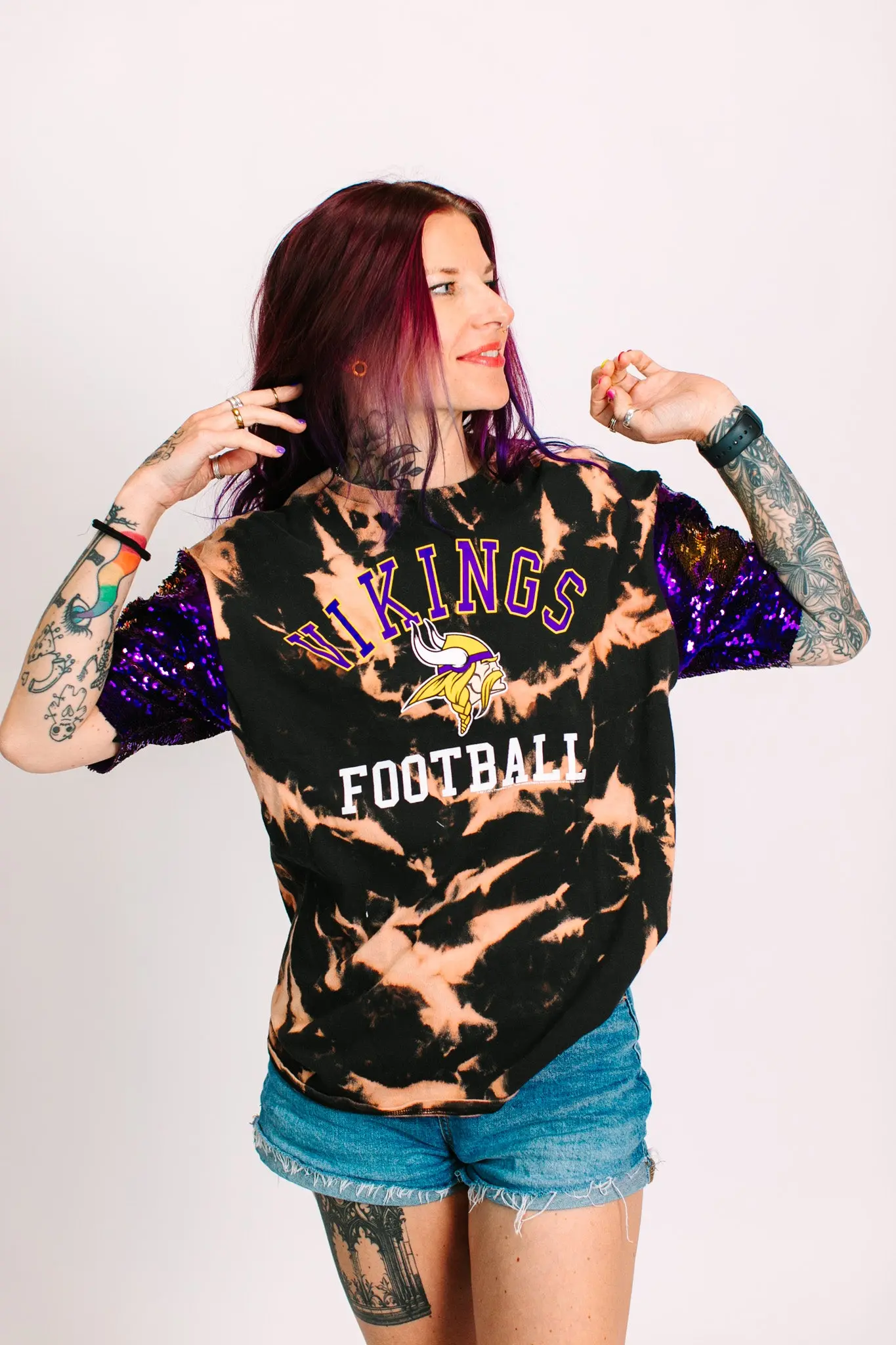 Vikings Tie Dye Party Tee - Image 4