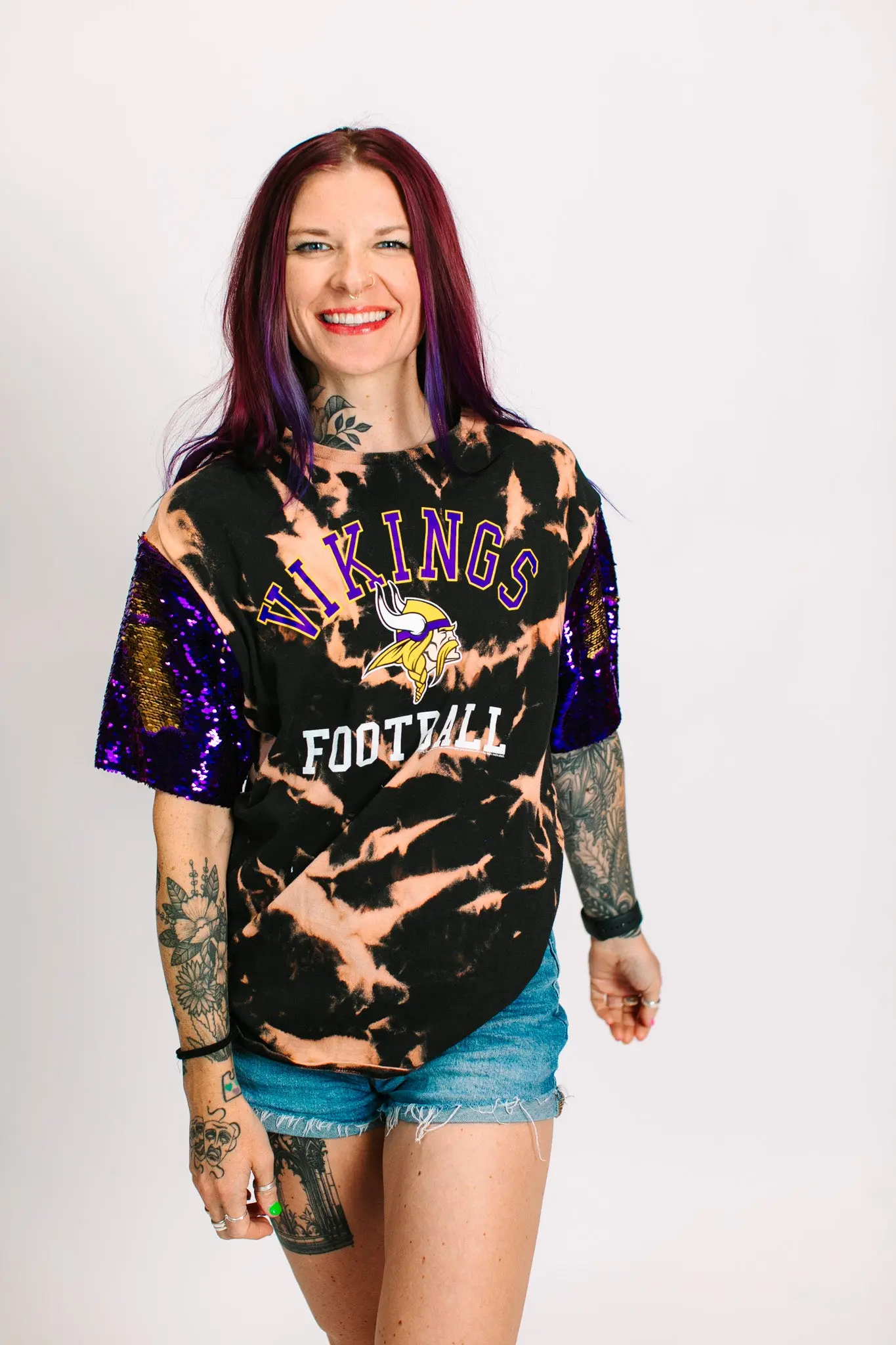 Vikings Tie Dye Party Tee - Image 6
