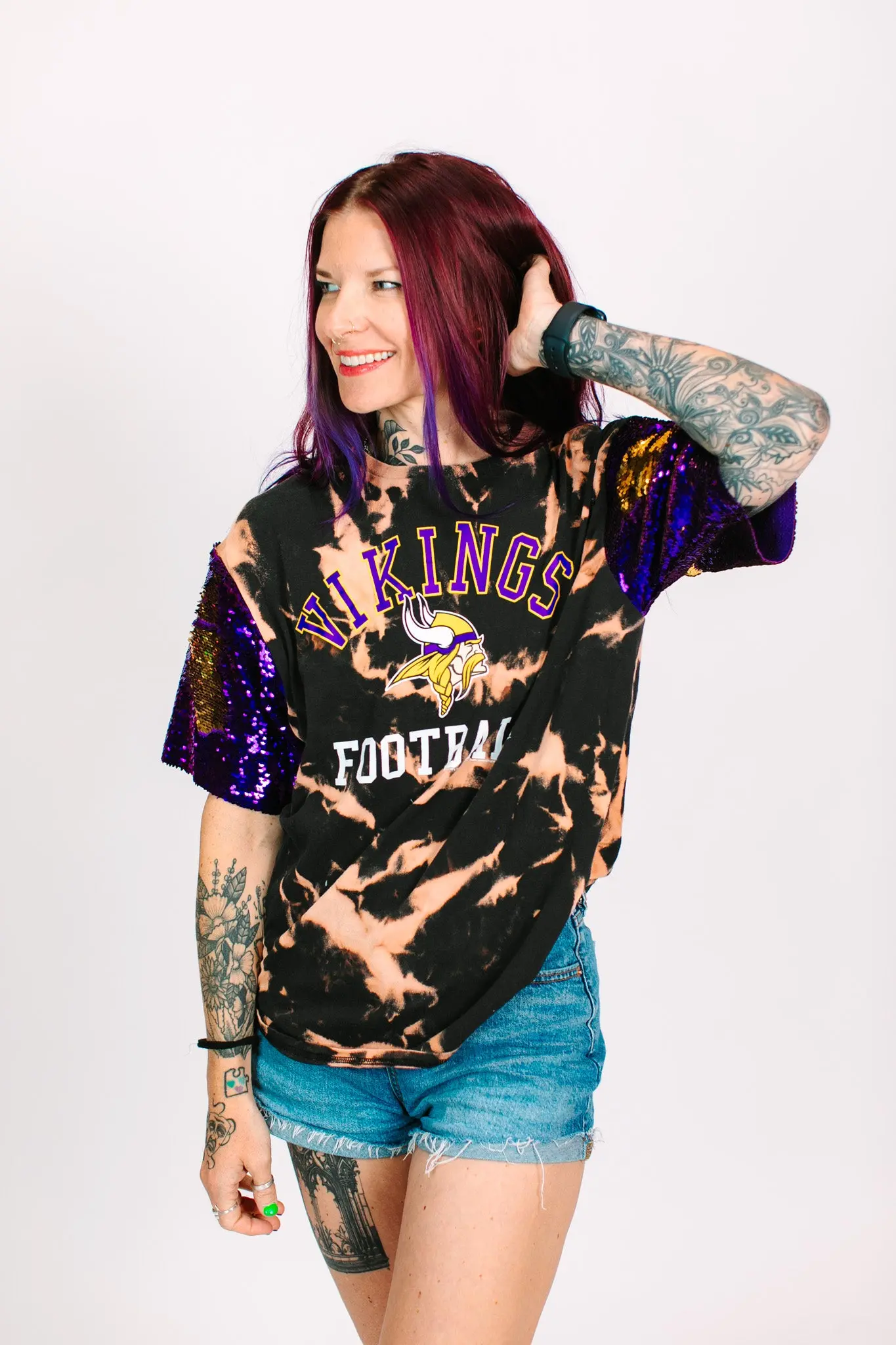 Vikings Tie Dye Party Tee - Image 7