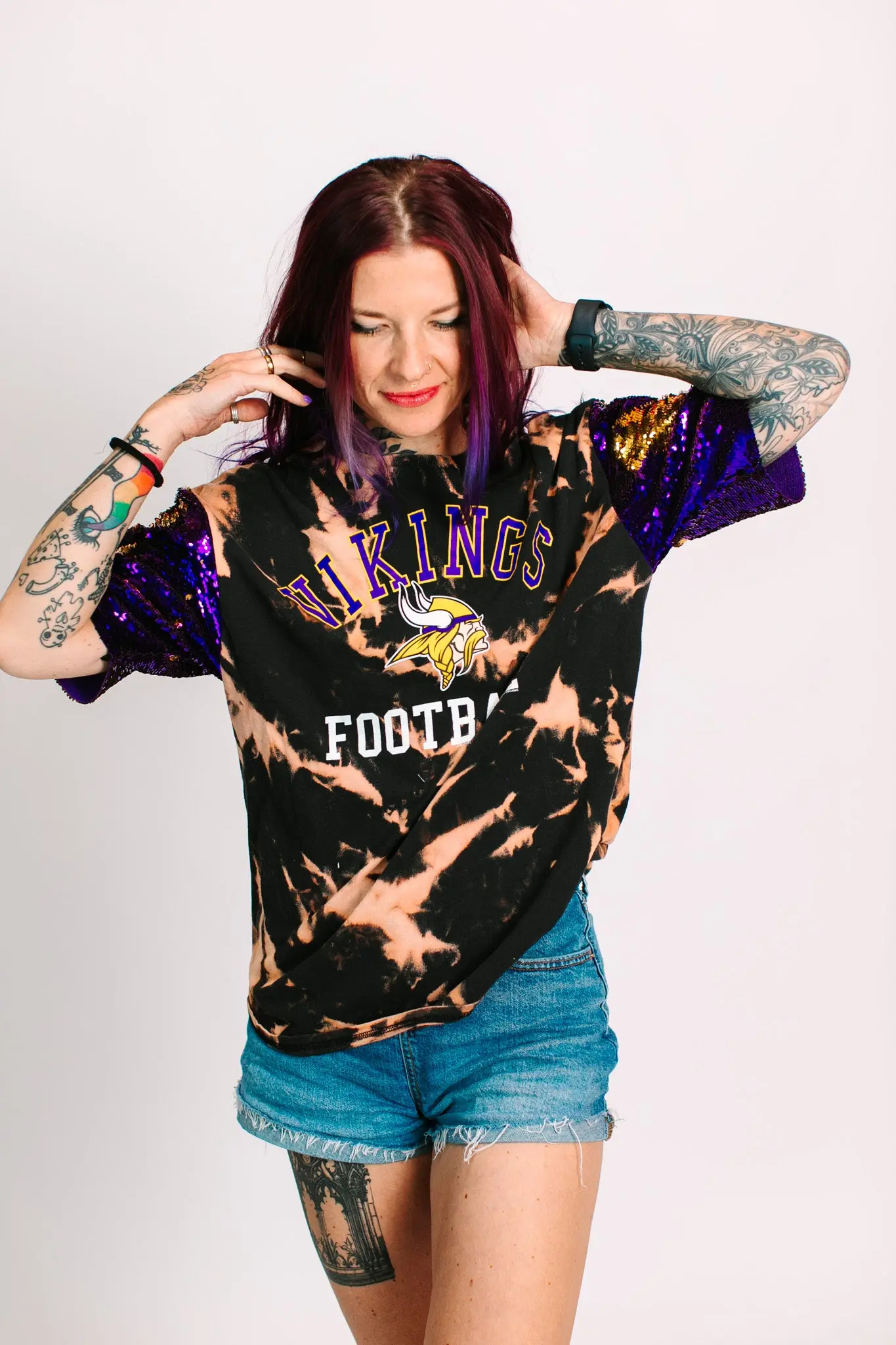 Vikings Tie Dye Party Tee - Image 8
