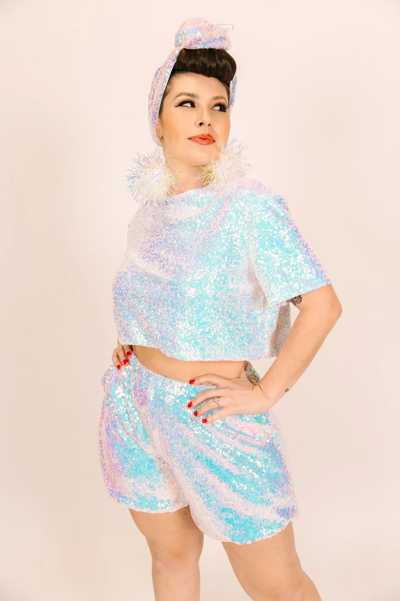 Iridescent Sequin Crop - Image 2
